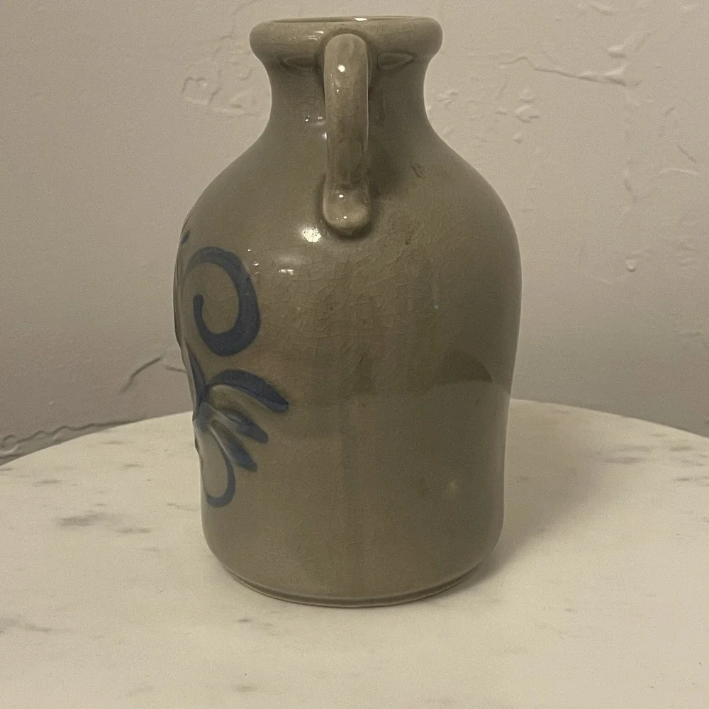 Vintage Inarco Japan Pottery Medium Jug‎ Vase with Blue Design